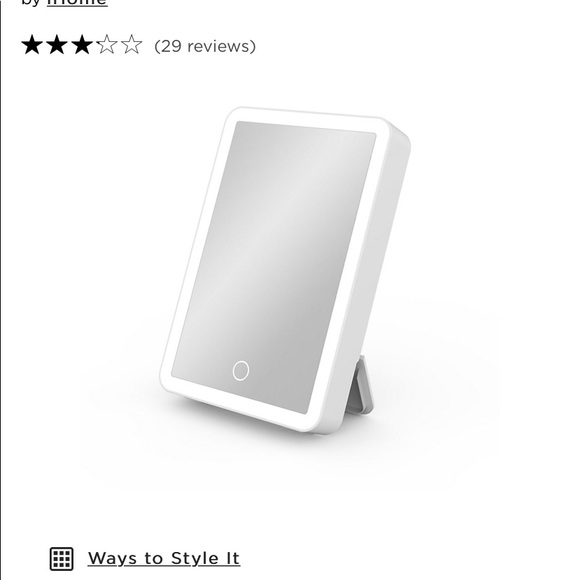 iHome Portable Lighted Vanity Mirror with Bluetooth Speaker